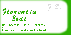 florentin bodi business card